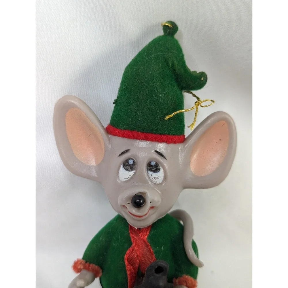 Merry Mice Mouse Christmas Ornament‎ 5 Inch Elf Hong Kong